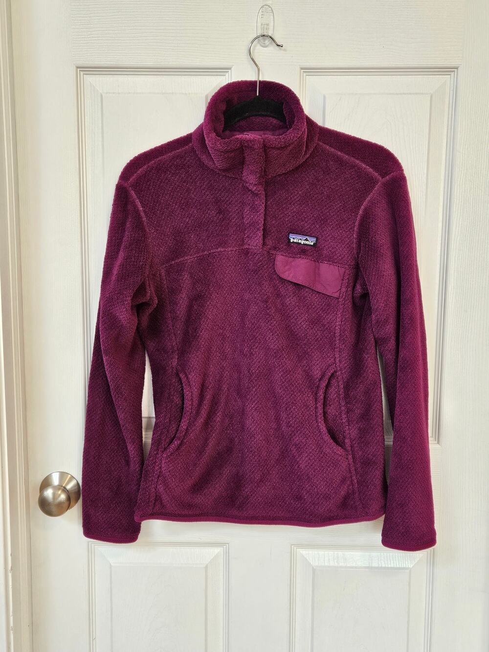Patagonia Re-Tool Snap-T Pullover Fleece Jacket Women's M Purple Polartec